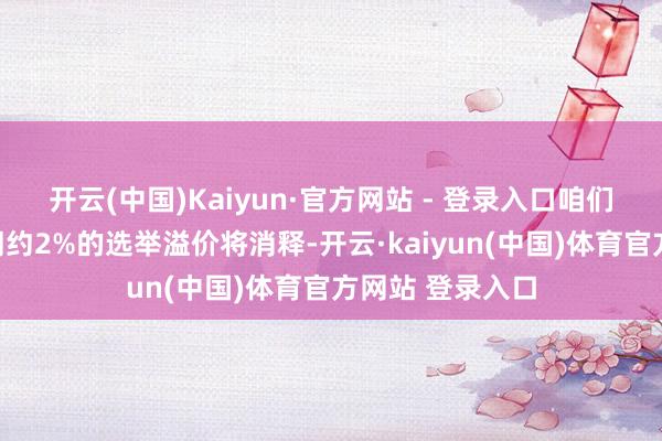 开云(中国)Kaiyun·官方网站 - 登录入口咱们假定通盘这个词约2%的选举溢价将消释-开云·kaiyun(中国)体育官方网站 登录入口