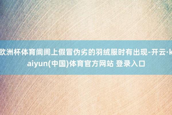 欧洲杯体育阛阓上假冒伪劣的羽绒服时有出现-开云·kaiyun(中国)体育官方网站 登录入口