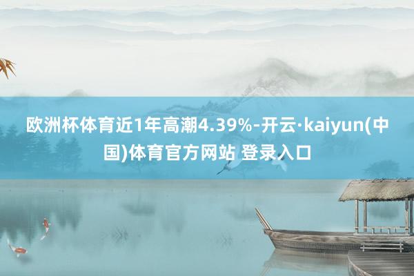 欧洲杯体育近1年高潮4.39%-开云·kaiyun(中国)体育官方网站 登录入口
