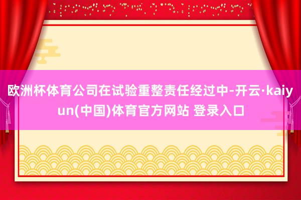 欧洲杯体育公司在试验重整责任经过中-开云·kaiyun(中国)体育官方网站 登录入口