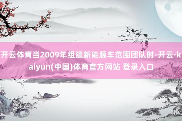 开云体育当2009年组建新能源车范围团队时-开云·kaiyun(中国)体育官方网站 登录入口