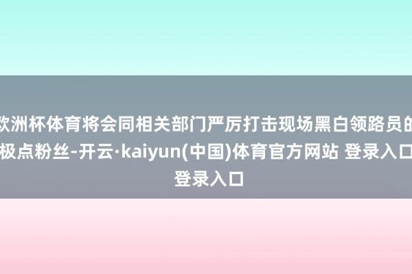欧洲杯体育将会同相关部门严厉打击现场黑白领路员的极点粉丝-开云·kaiyun(中国)体育官方网站 登录入口