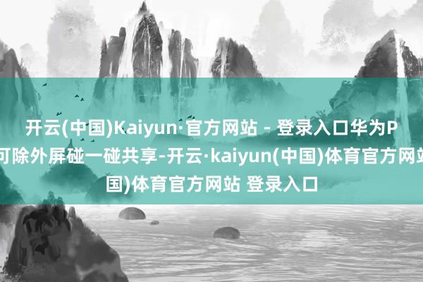 开云(中国)Kaiyun·官方网站 - 登录入口华为PuraX不仅可除外屏碰一碰共享-开云·kaiyun(中国)体育官方网站 登录入口