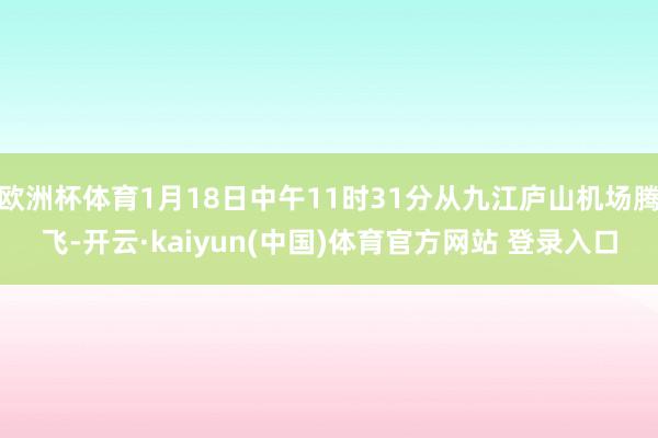 欧洲杯体育1月18日中午11时31分从九江庐山机场腾飞-开云·kaiyun(中国)体育官方网站 登录入口