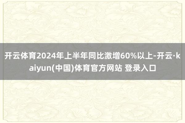 开云体育2024年上半年同比激增60%以上-开云·kaiyun(中国)体育官方网站 登录入口